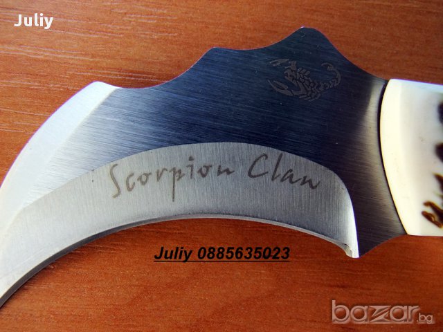 Карамбит с фиксирано острие Scorpion Claw / DERGSRINA, снимка 2 - Ножове - 11073427