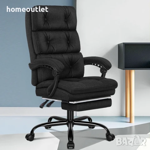 ПРОМОЦИЯ Луксозен офис стол с ергономичен дизайн, регулируема височина и облегалка D-OCH-3PAD-FA-BK