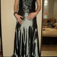 Официална бална дълга дамска рокля с шал/ наметало