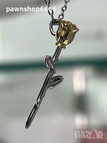 Сребърно колие и обеци „Роза“