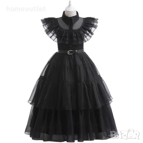 ПРОМОЦИЯ Комплект рокля + колан - WEDNESDAY ADAMS, различни размери