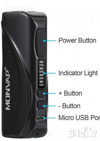 Електронна цигара вейп, MONVAP M75, 2600 mAh, 75 W - body