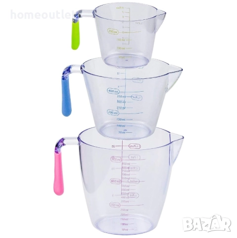 ПРОМОЦИЯ Мерителни чаши, к-кт от 3 бр. SUNSHINE SMILE (3PCS) MEASURING CUP (X0016FQBPJ)