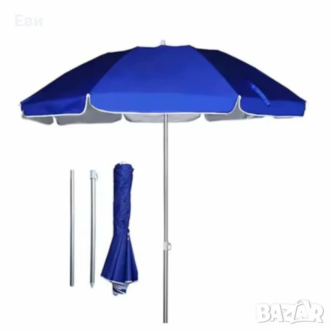 Плажен чадър Muhler с UV защита, размери 180 x 205 см. →
Обява 51423673 Плажен чадър Muhler с UV защита, размери 180 x 205 см. →
Обява 51423673