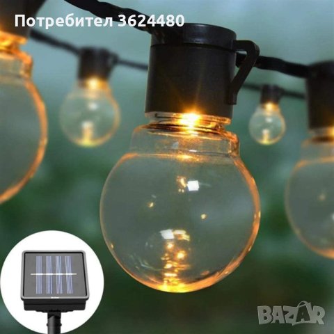 3704 Соларни ретро гирлянди за градина за декорация