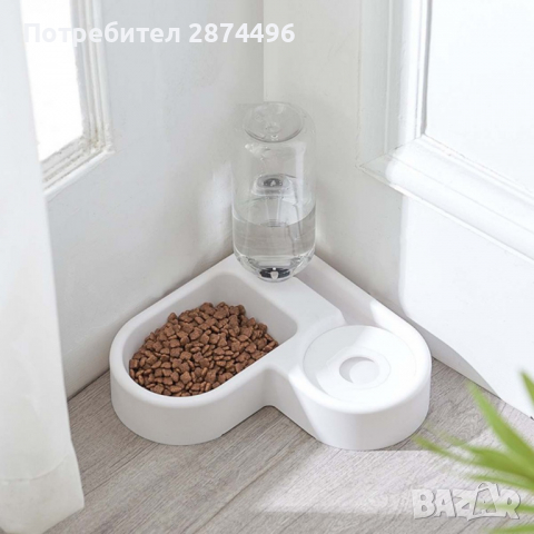 2736 Купичка за храна и вода за кучета и котки - ъглова