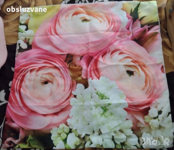 Калъфка за възглавница "Рози и люляк", нова