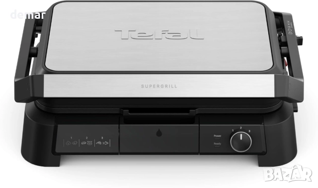 Tefal SuperGrill 3в1 XL, Вътрешен грил, незалепващи плочи, GC520DG1