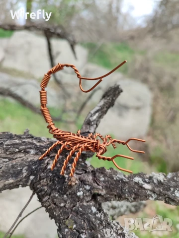 Скорпион от тел медна пластика ръчна изработка фигурка →
		Обява 51409104