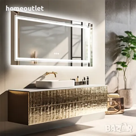 ПРОМОЦИЯ LED огледало за баня с правоъгълна форма LUVODI XMR-C28-288-EU