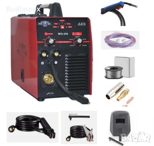 Инверторен Електрожен и Телоподаващо устройство MIG200 Комбинирано 2 в 1 MIG/MMA-200А- Професионално →
		Обява 43103188