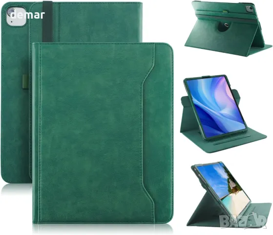 Калъф DINGGUAGUA за Apple iPad Air 11 инча (M2) 2024 iPad Air5 /Air4 /Pro 2020/2022 10,9",тъмнозелен
