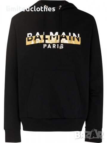 BALMAIN Black Gold Foil Logo Print Мъжко Горнище тип Суичър size L и XXL →
		Обява 38883671