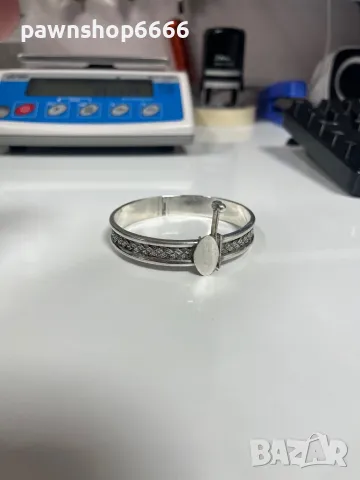 Уникална сребърна гривна – ръчна изработка, проба 800