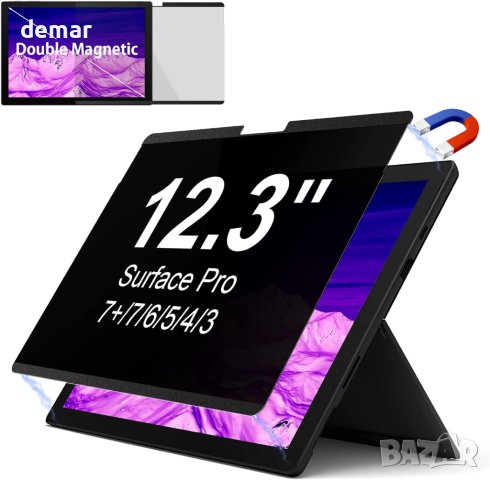 IPROKKO Магнитен протектор за екран на Surface Pro 7 - 12,3 инча