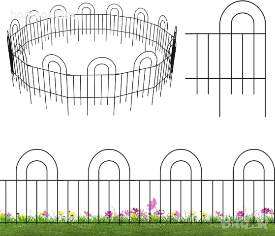 Модулна декоративна ограда за двор, 14 части ELEVENS A-HW89003