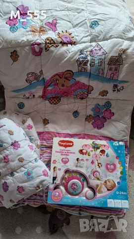 Музикална въртележка + обиколник за кошара + завивка →
		Обява 52077703