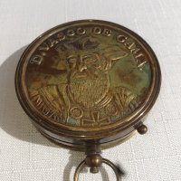 Масивен компас от бронз със слънчев часовник, снимка 2 - Подаръци за мъже - 43258613