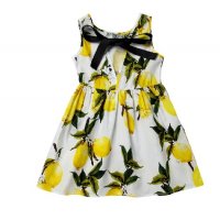 Детска рокля на лимони лимончета, снимка 2 - Детски рокли и поли - 25140575