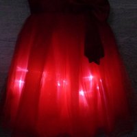 Детска рокля светеща, 7 цвята Размери 90 / 100 / 120 / 160, снимка 5 - Детски рокли и поли - 22343178