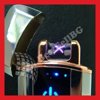 Ветроустойчива електронна запалка на ток плазмена волтова дъга зареждаща се USB zippo подарък пури, снимка 2 - Запалки - 24359883