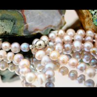 Колие 70см от естествени многоцветни перли , снимка 6 - Колиета, медальони, синджири - 20378317