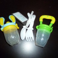 Лот за бебе прибори и силиконови мрежички, снимка 3 - Прибори, съдове, шишета и биберони - 16171542