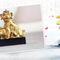 2018год. годината на китайското жълто куче , снимка 3 - Статуетки - 20853505
