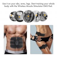 Уред за стягане на мускулите, отслабване и масаж Smart EMS Muscle Trainer, снимка 12 - Фитнес уреди - 20576790
