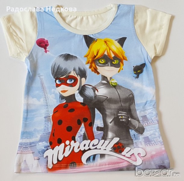 Тениска Калинката и Черния Котарак-2 цвята - 98,104 и 110 см, снимка 1