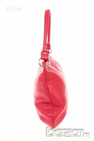 Червена дамска чанта, естествена кожа + портфейл подарък, снимка 4 - Чанти - 10353125