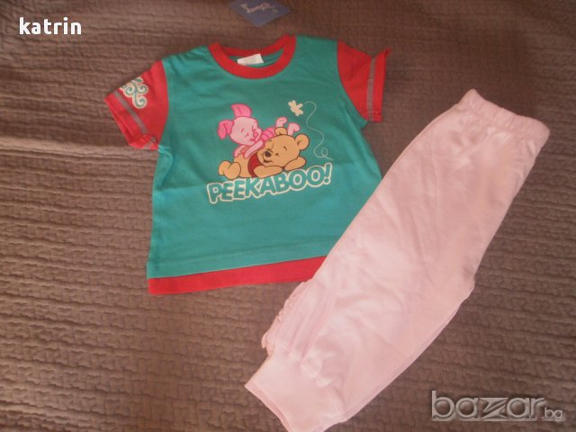 Нови лотове блузка Дисни и панталонки/клинче Джордж за 9-12 и 12-18м, снимка 9 - Комплекти за бебе - 14363555
