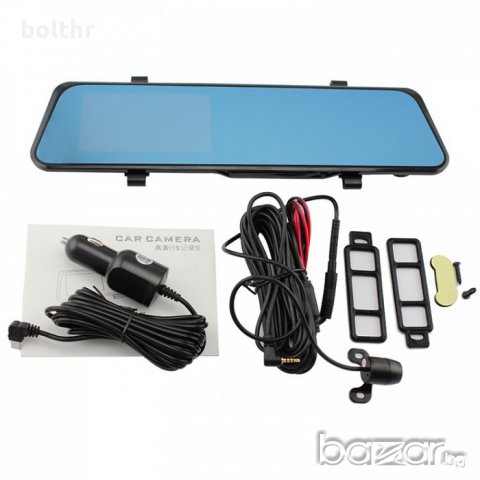 ВИДЕОРЕГИСТРАТОР ТИП ОГЛЕДАЛО С ПРЕДНА И ЗАДНА КАМЕРА, снимка 1