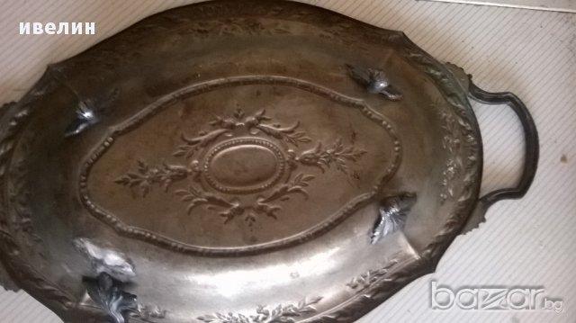 стара посребрена антикварна купа-арт деко, снимка 9 - Антикварни и старинни предмети - 17855664
