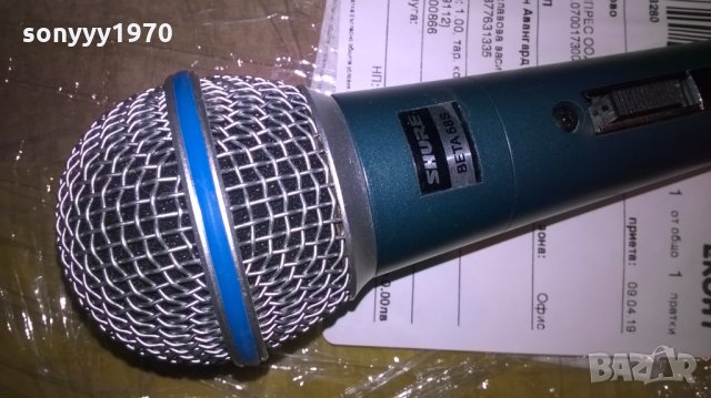 shure beta 58s-legendary performance microphone, снимка 2 - Микрофони - 25069710