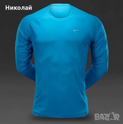 Nike Miler Long Sleeve Tee UV , снимка 1 - Спортни дрехи, екипи - 19864331