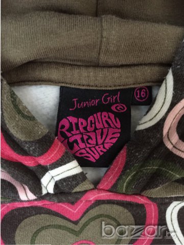  Детски суичър Ripcurl оригинален,за момиче, до 158см, много запазен, без забележки, снимка 2 - Детски анцузи и суичери - 12936747