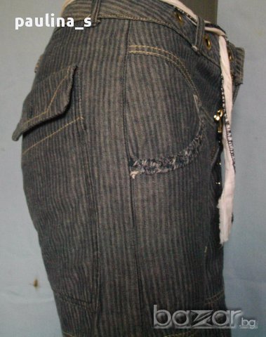 Дизайнерски дънкови бермуди "Monica Rica"® / малък размер , снимка 8 - Къси панталони и бермуди - 10680290