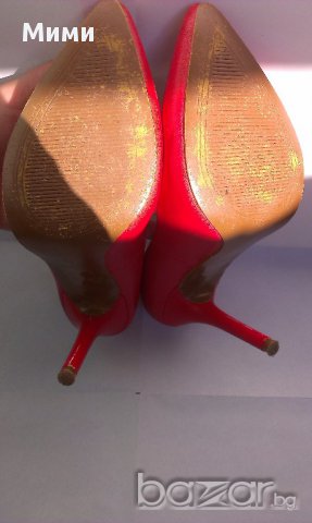 обувки на ток черни и червени, снимка 3 - Дамски обувки на ток - 18093084