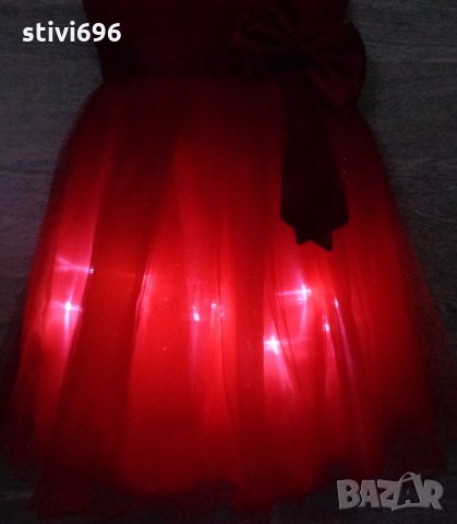 Детска рокля светеща, 7 цвята Размери 90 / 100 / 120 / 160, снимка 5 - Детски рокли и поли - 22343178