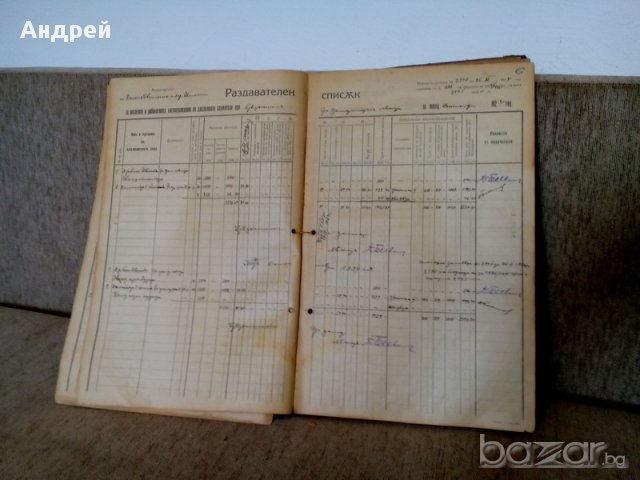 Старинен раздавателен списък, снимка 3 - Антикварни и старинни предмети - 18135369
