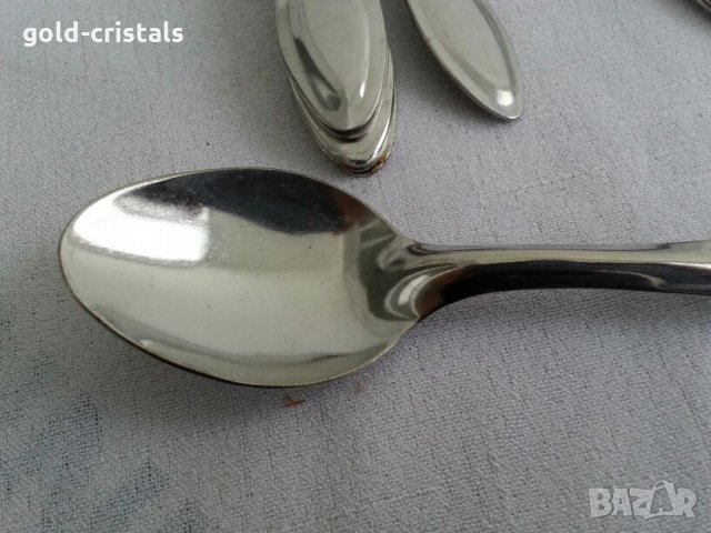  българска алпака хром лъжички за чай кафе , снимка 2 - Антикварни и старинни предмети - 23556754