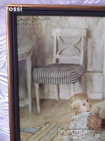 Carl Larson (1853-1919) "Pontus" стара картина маслена репродукция, снимка 3 - Антикварни и старинни предмети - 19434956