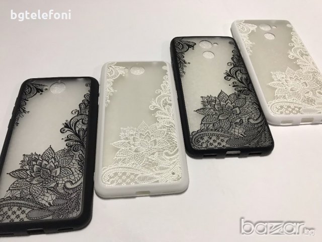 Huawei Y6 2017 , Huawei Y7 , Y7 PRO матиран гръб със цветя, снимка 1 - Калъфи, кейсове - 19938447