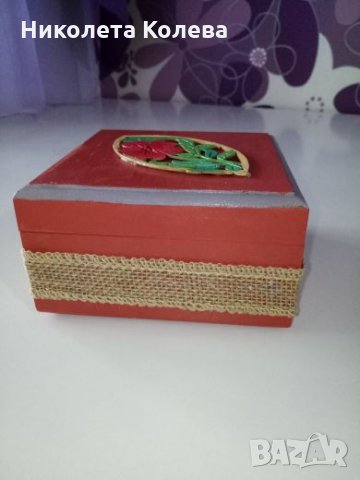 Ръчно изработена дървена кутия , снимка 3 - Други - 23436506
