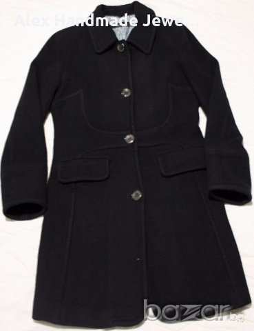 Черно вталено палто Inwere, снимка 3 - Палта, манта - 19509877