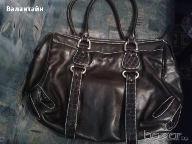 Голяма дамска чанта естествена кожа, снимка 5 - Чанти - 13170510