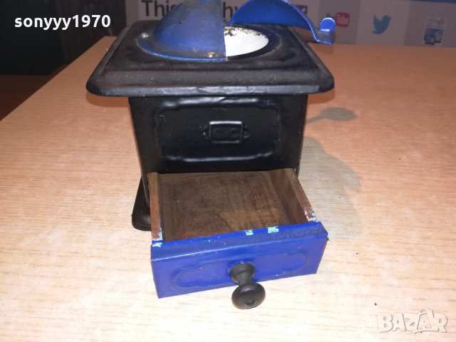 метална ретро мелница-17х13х13см-внос швеицария, снимка 5 - Колекции - 21517983