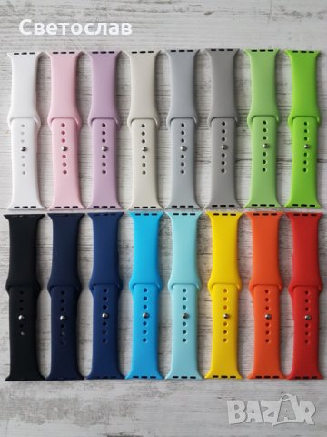 Силиконова каишка за Apple Watch Ultra 49mm 45mm 44mm 42mm 41mm 40mm, снимка 6 - Каишки за часовници - 22316875