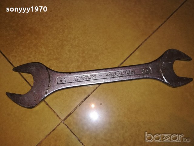 поръчан-chrom-vanadium 41/36-голям гаечен ключ-внос швеицария, снимка 2 - Аксесоари и консумативи - 20213015